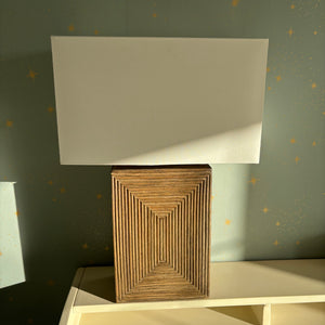 21" Tall Table Lamp with Wooden Base - G386