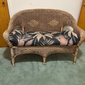 Wicker Loveseat (some damage on leg) - R583
