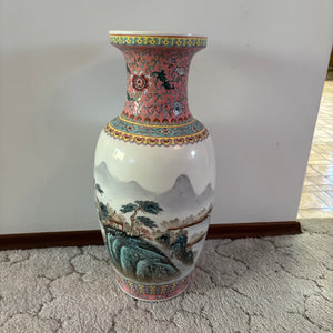 18" Tall Ceramic Asian Vase - Y325