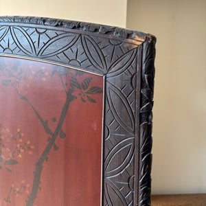 ANTIQUE ASIAN ROOM DIVIDER SCREEN WITH IN LAID MOTHER OF PEARL (AS IS) - P236