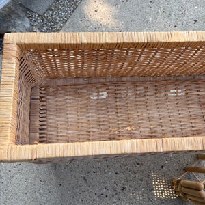 Wicker Stand and Wine Rack - M366