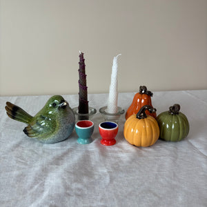 B460 Collectibles grouping (green porcelain bird and more)