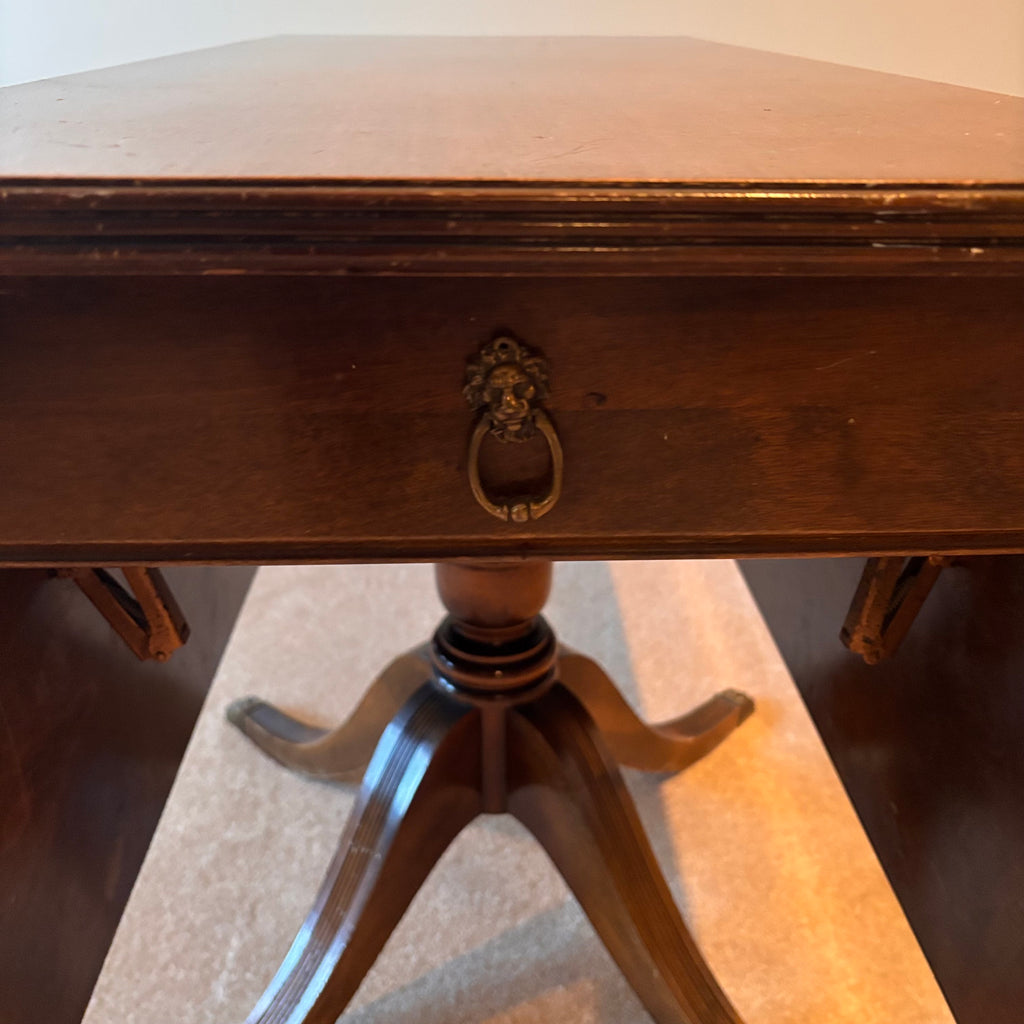 X238 Vintage Solid Wood Duncan Fyfe style Drop leaf dining table