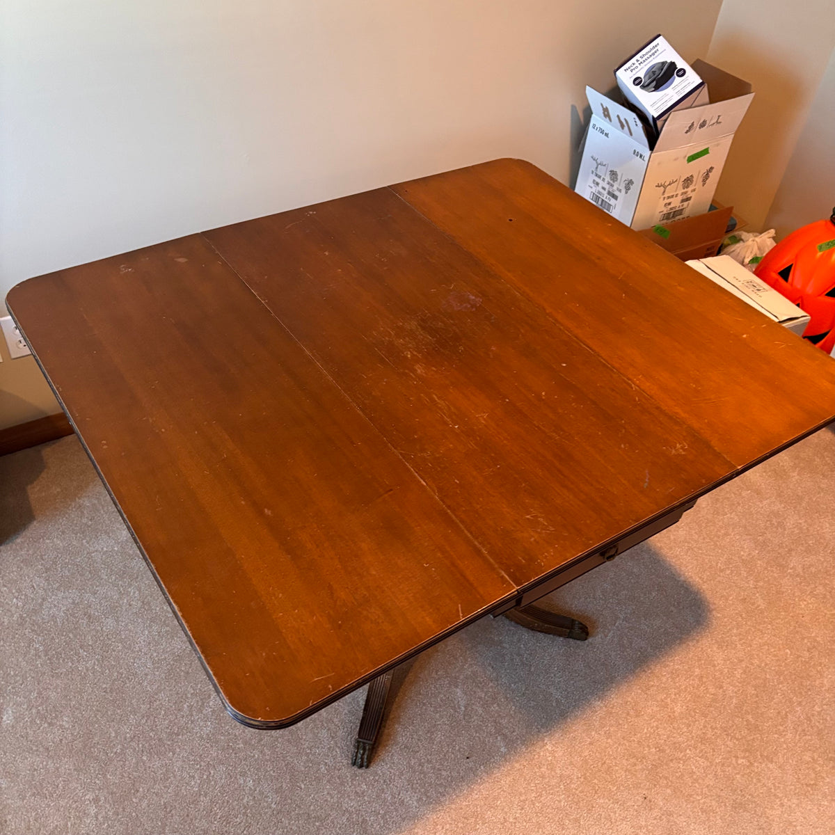 X238 Vintage Solid Wood Duncan Fyfe style Drop leaf dining table