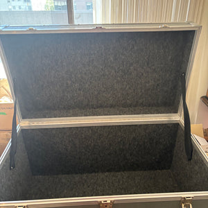 GREY TRUNK WITH CARPETED LINING (DENTED AND SCRATCHED) - P250