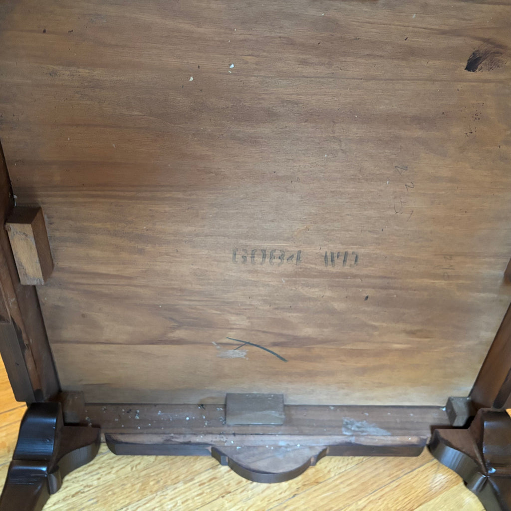 E119 Solid wood vintage accent table (28" x 22" x 32")