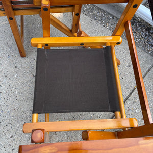 Set of 2 Vintage Solid Wood Folding Patio Chairs - M373