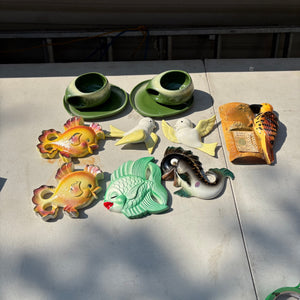 Vintage China and Chalkware Grouping - R374