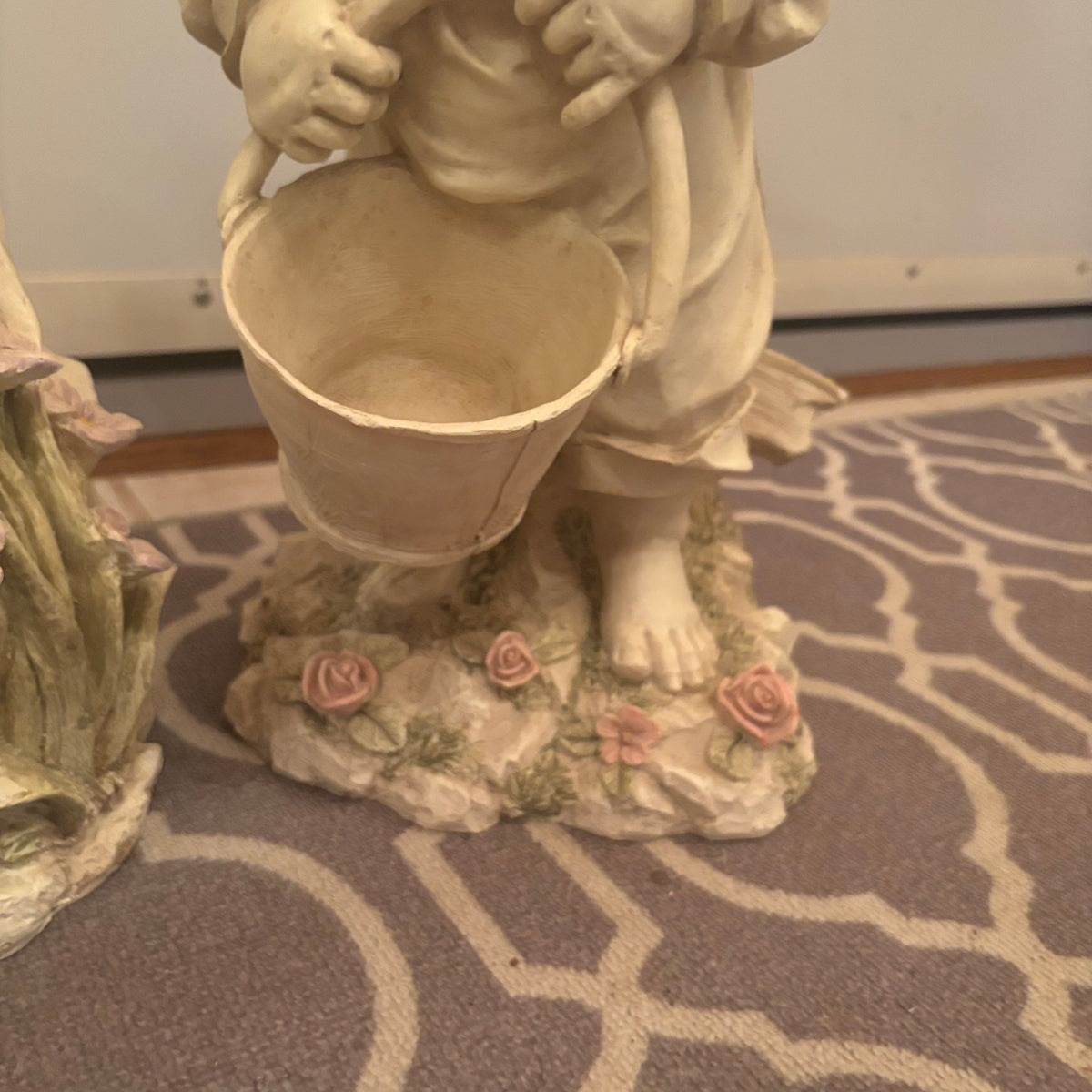 F198 3 22” tall stoneware garden figures