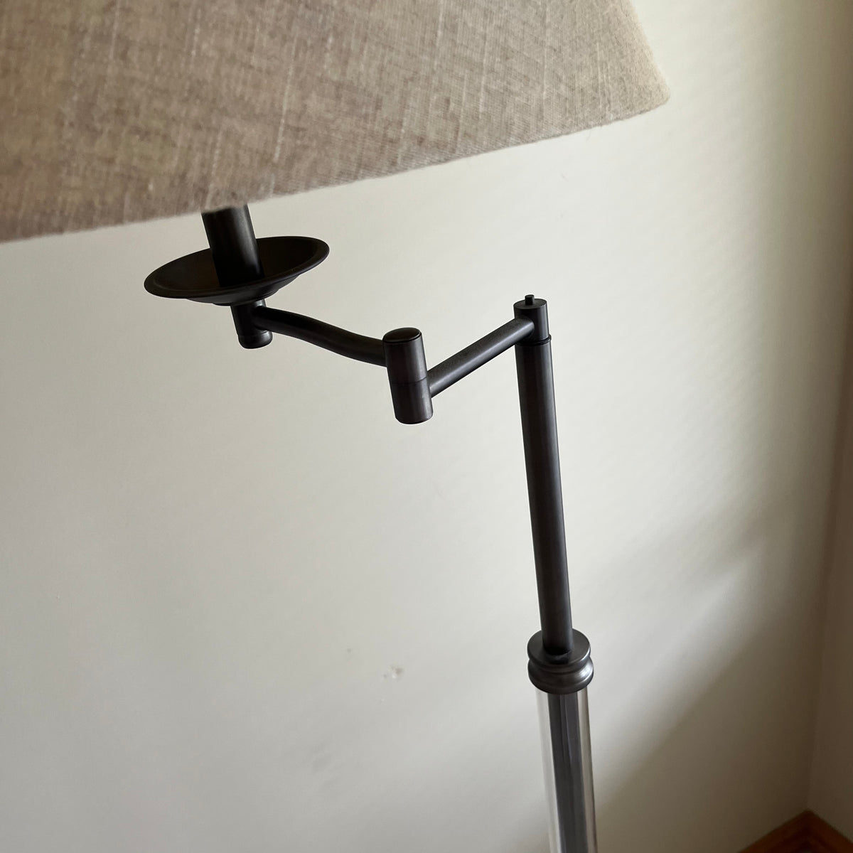 B318 Pair of Floor lamps with linen look shades