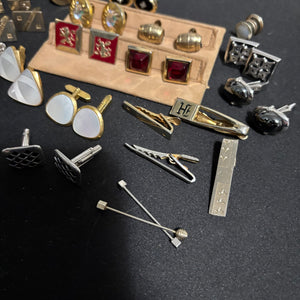 VIntage Cufflinks and Tie Clips - N305