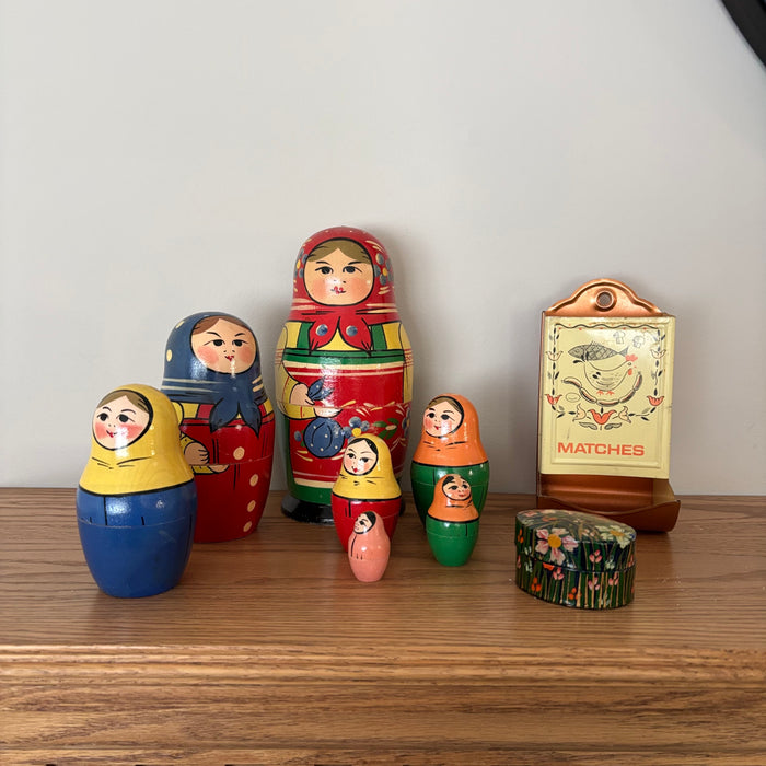 Vintage Grouping (Wooden Stacking Dolls and More) - C452