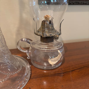2 Vintage Glass Oil Lanterns  - M306