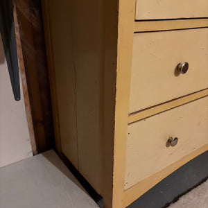 As Is Solid Wood Antique Dresser (paint stains on top) - Z129