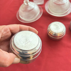 VINTAGE CLEAR GLASS BOTTLES AND MORE GROUPING - P153
