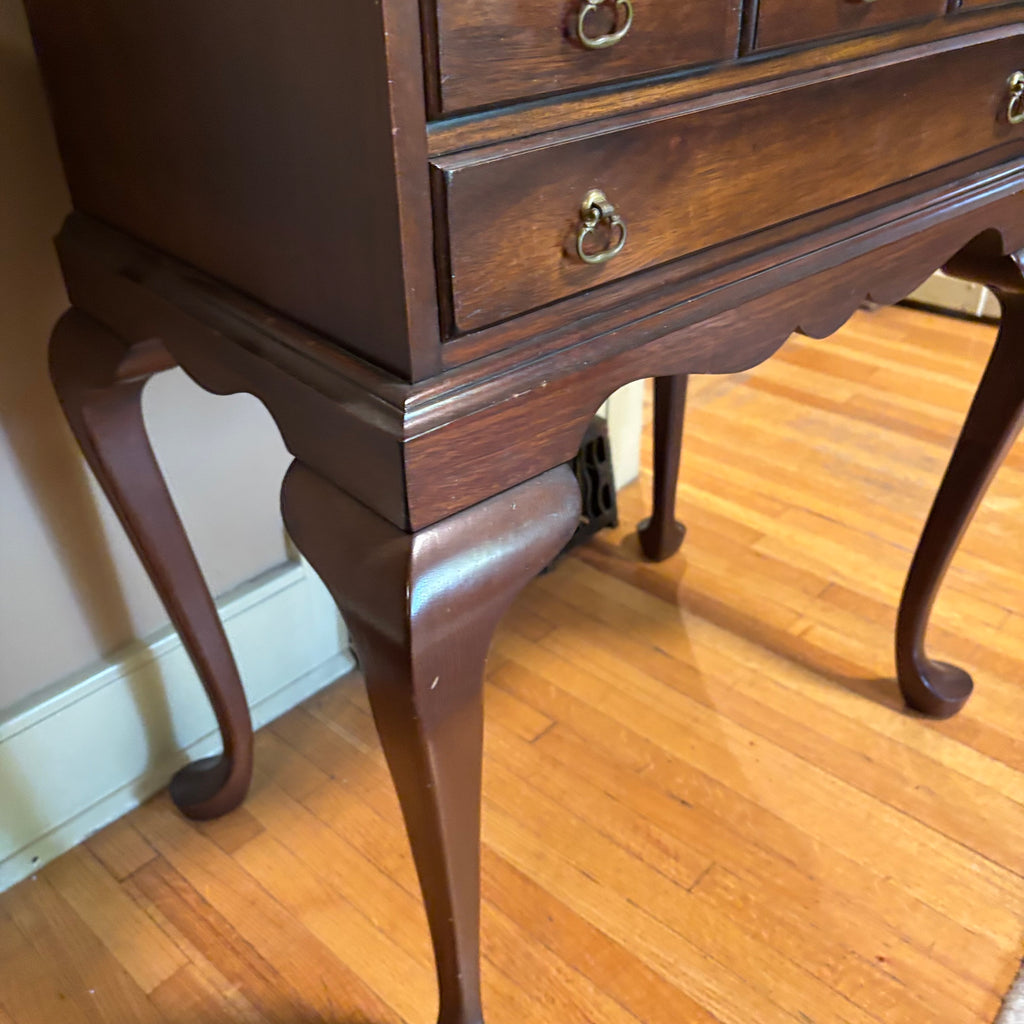 E103 Vintage Solid Wood Hickory chair company 3 drawer silverware chest (35” x 22” x 14”)