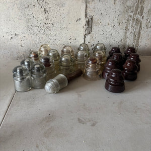 Vintage Glass and Porcelain Insulators - M375