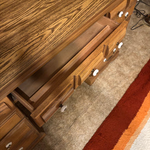 Vintage Solid Wood Roll Top Desk - M312