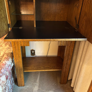 Vintage Solid Wood Cabinet with Mirrored Doors - M304