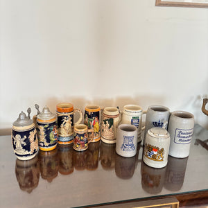 VINTAGE CROCKERY STEINS GROUPING - P179