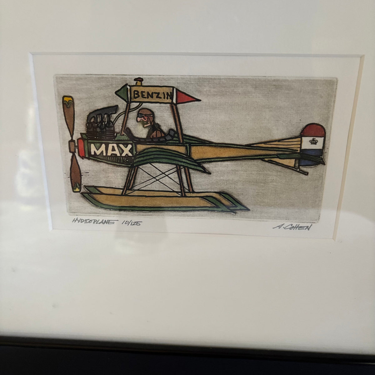 E142 Framed plane artwork grouping