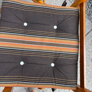 Set of 2 Vintage Solid Wood Folding Patio Chairs - M373