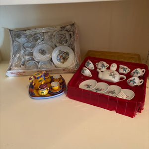 2 VINTAGE KIDS TEA SETS AND 1 MINI TEA SET - P255