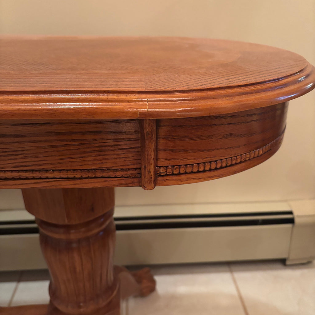 F201 Vintage Solid wood hall/sofa/accent table with oval top