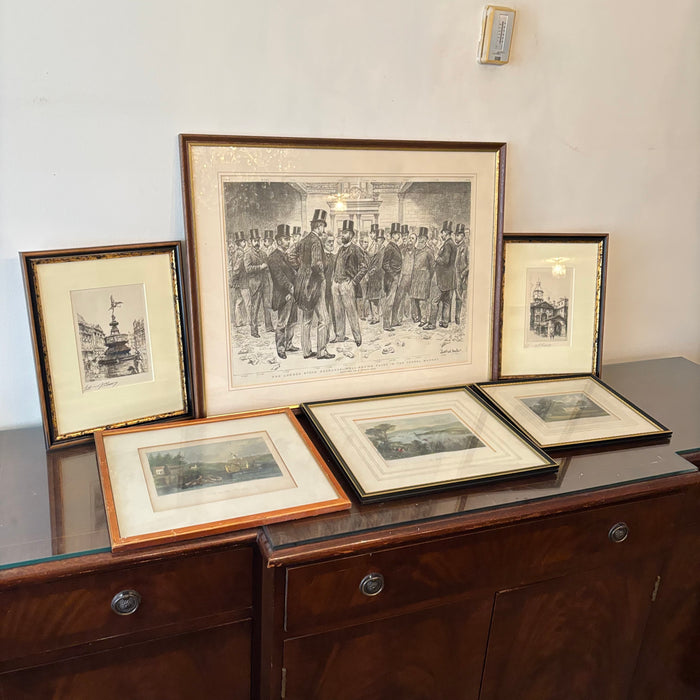 5 PIECE VINTAGE ARTWORK GROUPING - P323