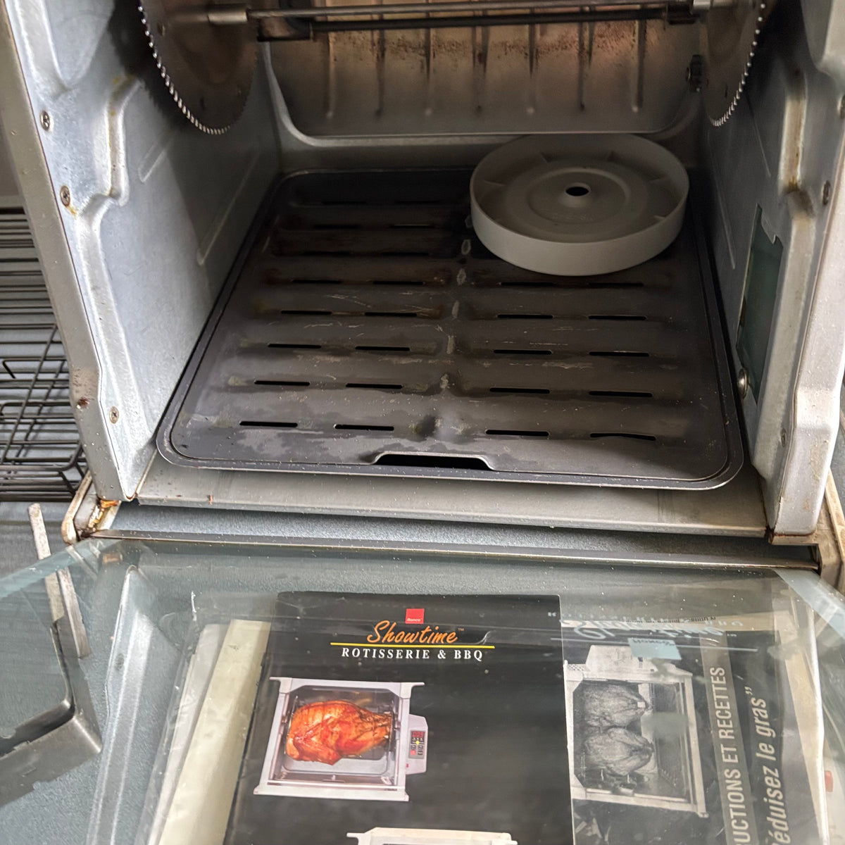 F184 Ronco Showtime Rotisserie & BBQ oven grouping (table not included)