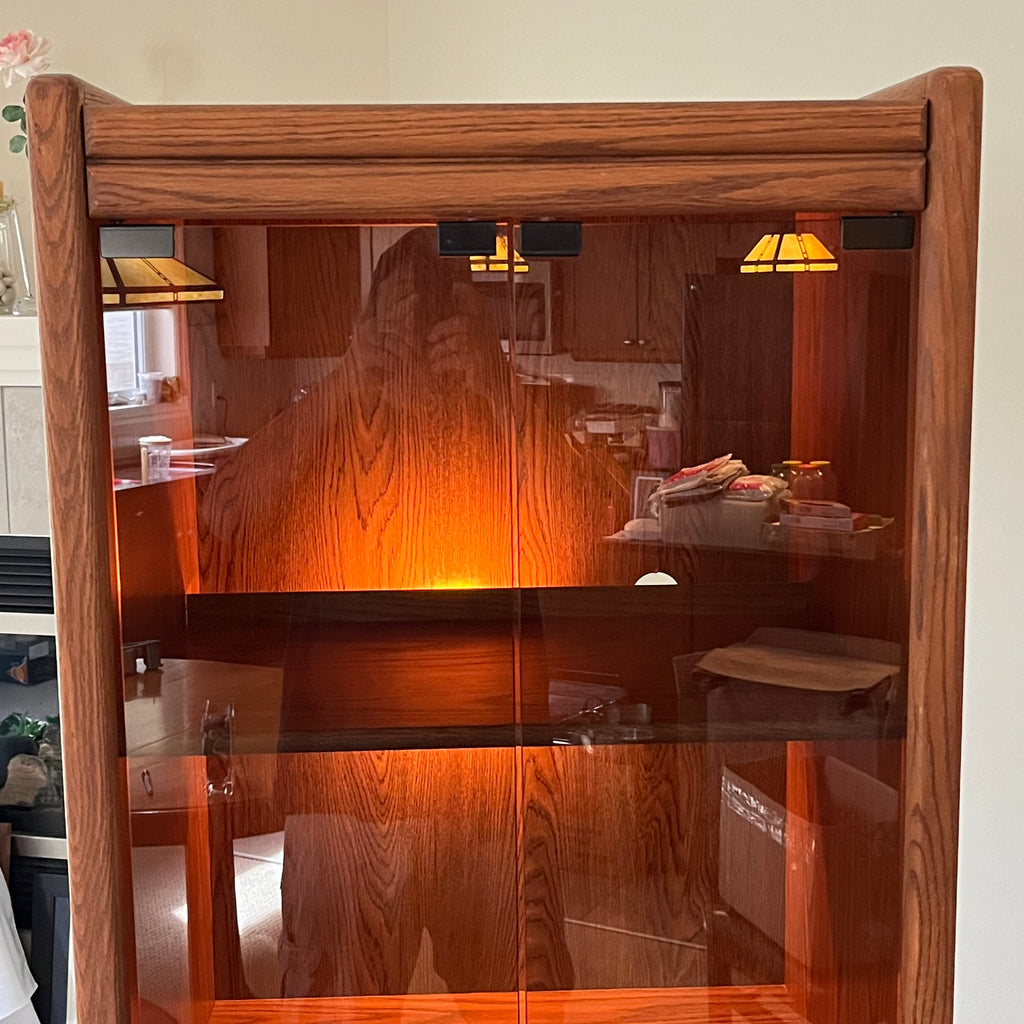 B327 Vintage display cabinet (72” x 25” x 22”)