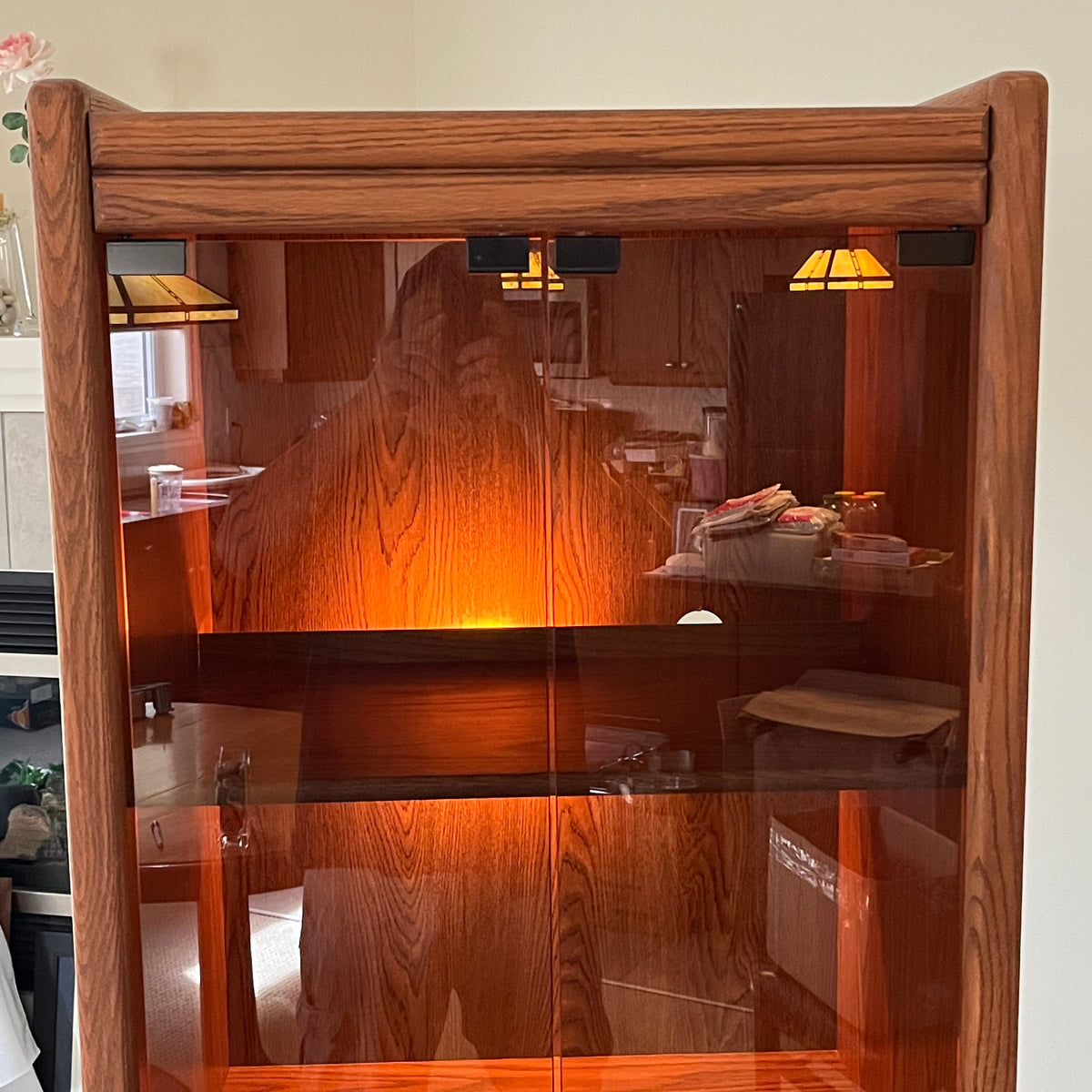 B327 Vintage display cabinet (72” x 25” x 22”)