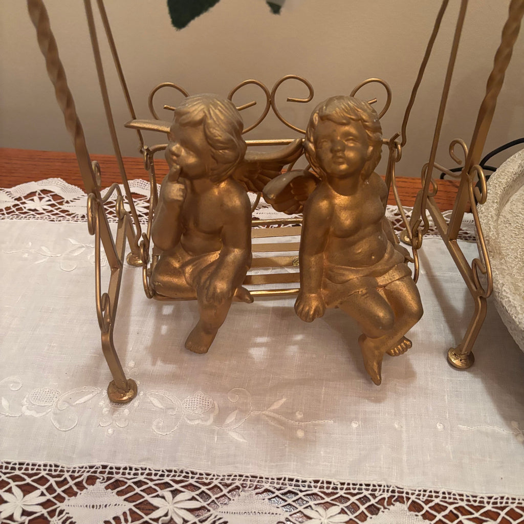 F200 14” tall Heavy resin cherub foundation grouping