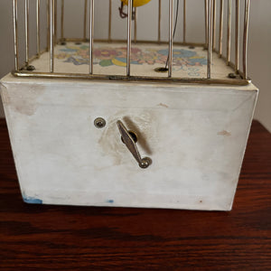 9" Tall Vintage Bird Cage Musical Jewelry Box (in excellent working condition) - V164