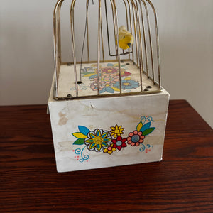 9" Tall Vintage Bird Cage Musical Jewelry Box (in excellent working condition) - V164