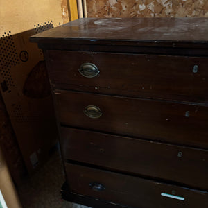 As Is Solid Wood Vintage Dresser - V188
