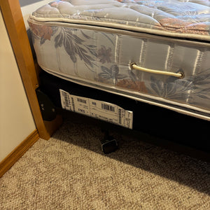 Queen Size Bed (mattress, box spring, metal frame, solid wood headboard and mattress cover) - Z159