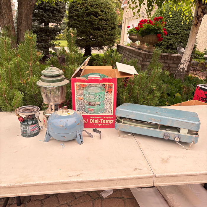 Vintage Camping Stove and More Grouping - O144