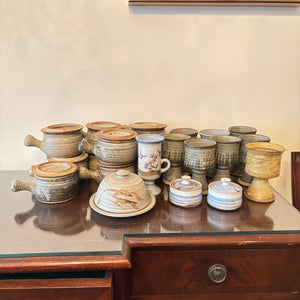 VINTAGE POTTERY GROUPING (WINE CHALICES AND MORE) - P116