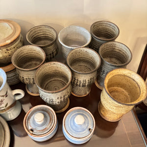 VINTAGE POTTERY GROUPING (WINE CHALICES AND MORE) - P116