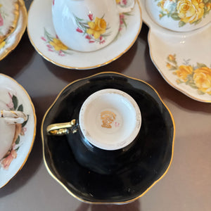 VINTAGE TEACUPS AND SAUCERS (LAVENDER ROSE AND MORE) - P120
