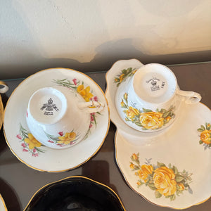 VINTAGE TEACUPS AND SAUCERS (LAVENDER ROSE AND MORE) - P120