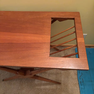 Solid Wood MCM Side Table Magazine Stand - R321