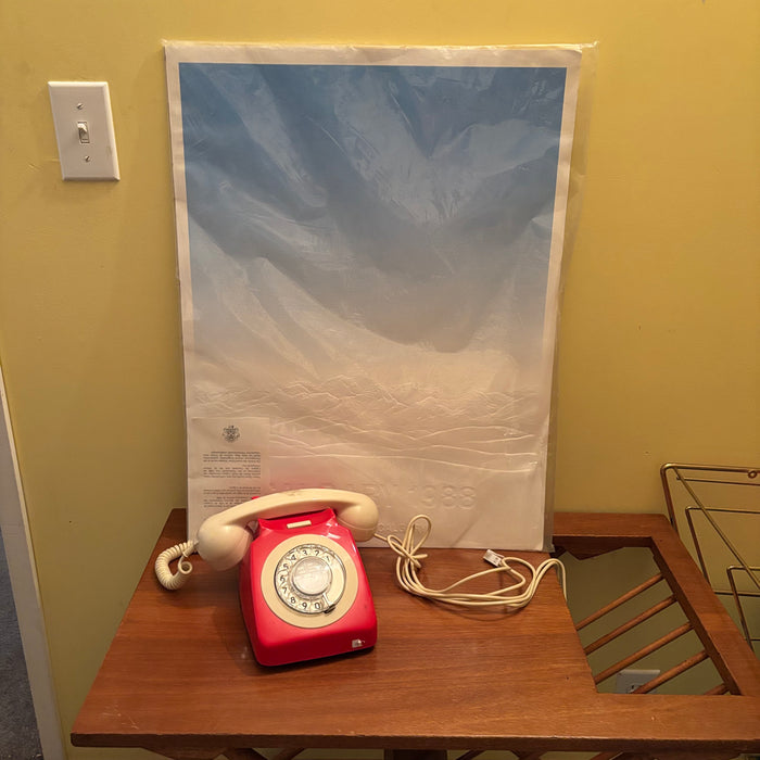 Vintage Olympics Poster and British Home Phone - R322