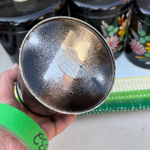 Vintage Ransburg Tin Cannister Set and 4 Placemats - R329