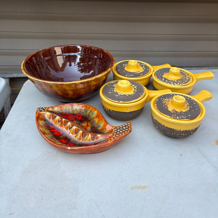 Vintage Stoneware Grouping (BMP Canada Bowl and More) - R330