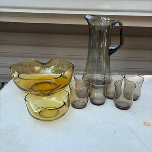 MCM Glassware Grouping (Pitcher and More) - R333