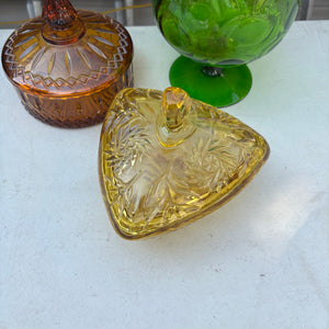 Brown, Amber and Green Vintage Glass Grouping - R338