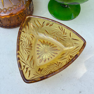 Brown, Amber and Green Vintage Glass Grouping - R338