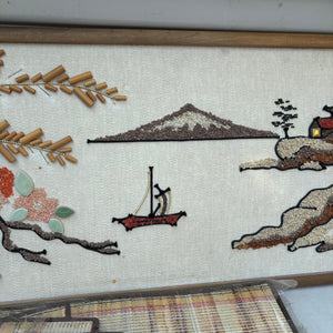 12" x 36" Vintage Asian Artwork and Vintage Placemat Set - R339